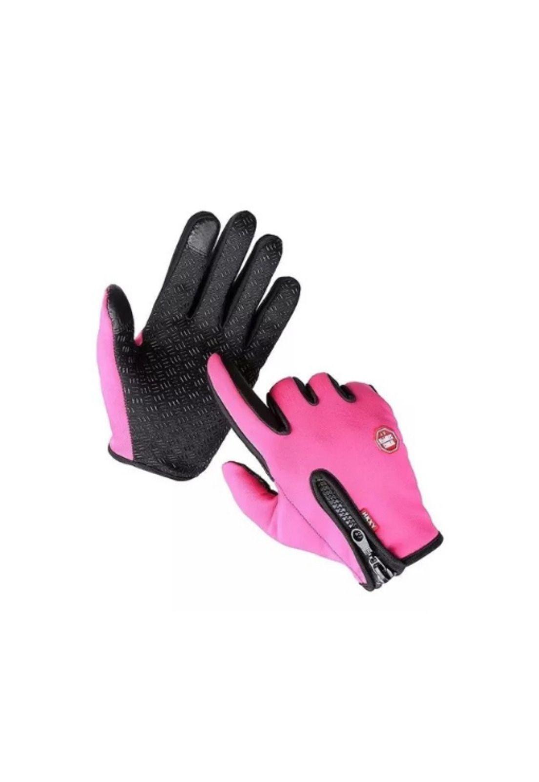 Guantes Térmicos Bici Touch Antideslizante, Color Rosa, Talla XL-1