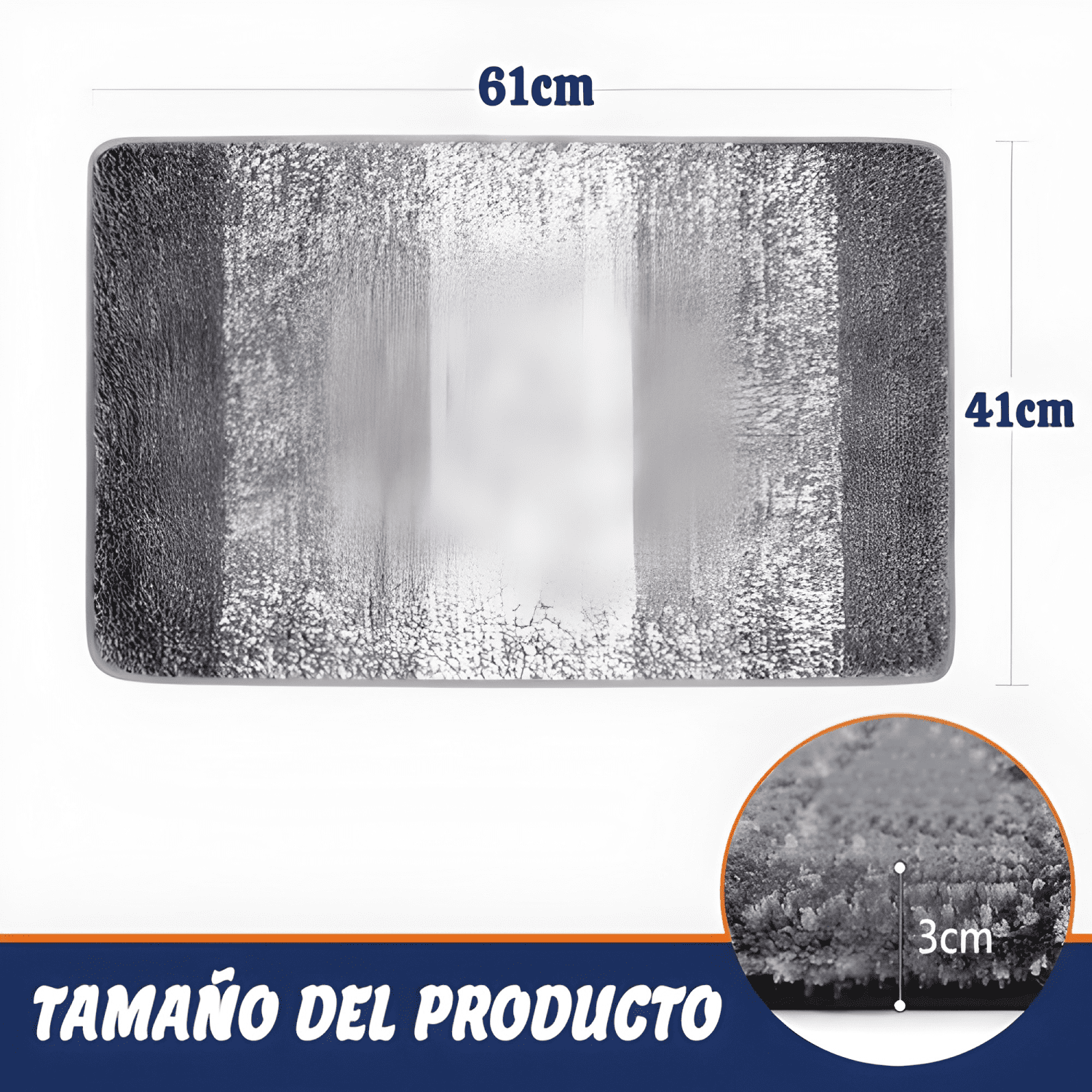Alfombra De Baño Absorbente 61x 41cm Para Baño Piso De Ducha-1