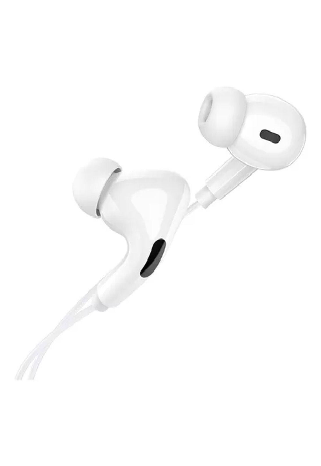 Audífonos digitales Hoco tipo C con control de voz blanco-1