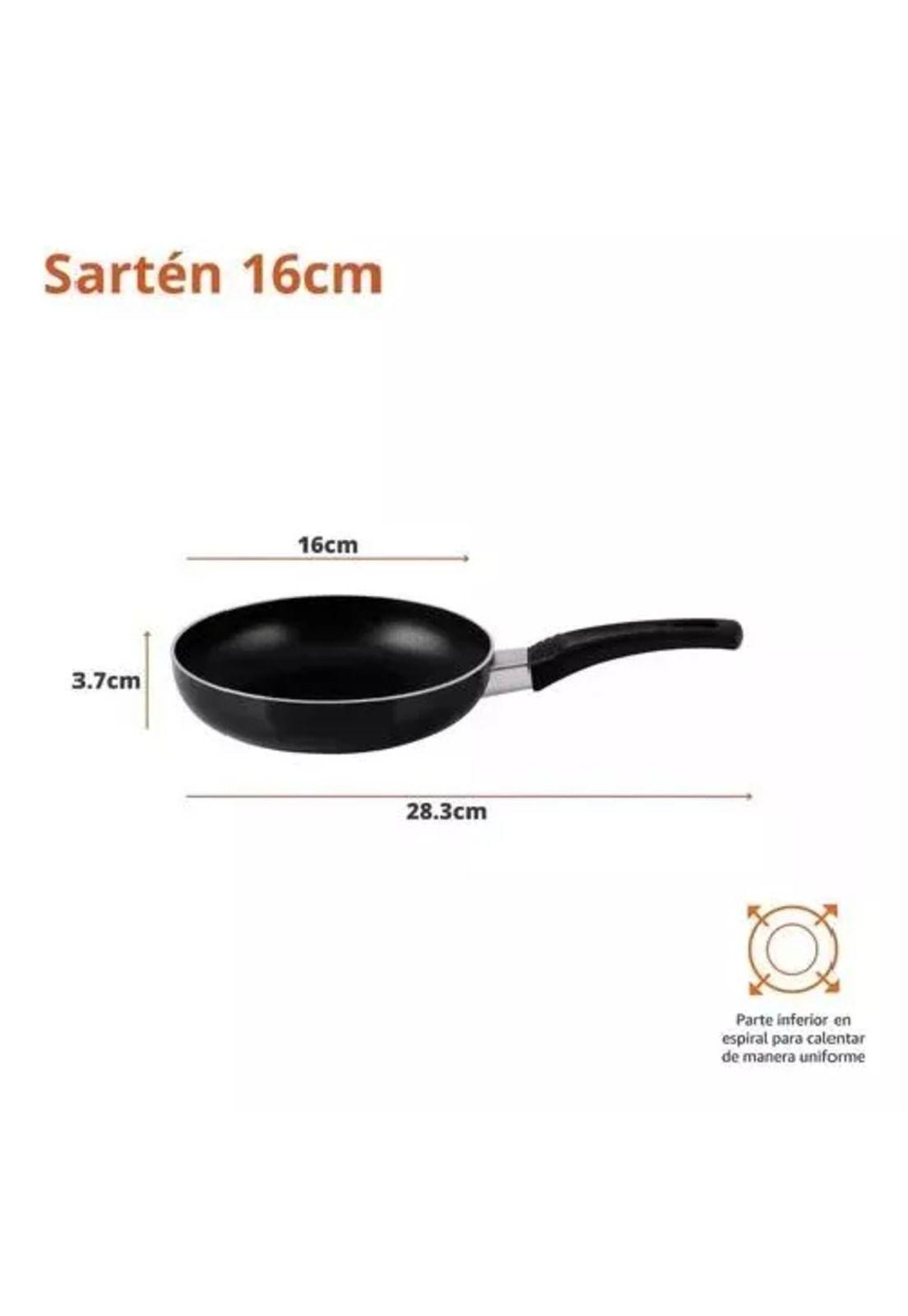 Batería de cocina de 12 piezas, Begônia, teflón antiadherente, color negro-4