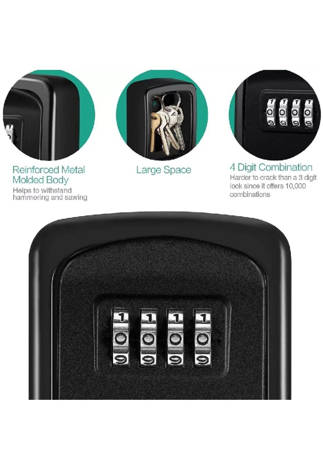 Caja seguridad para llaves con clave color negro-2