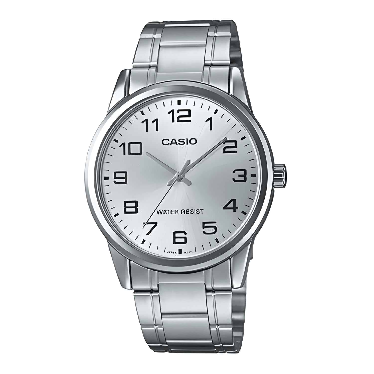 Reloj pulsera casio mtp-v001d-7bu con correa de acero-0