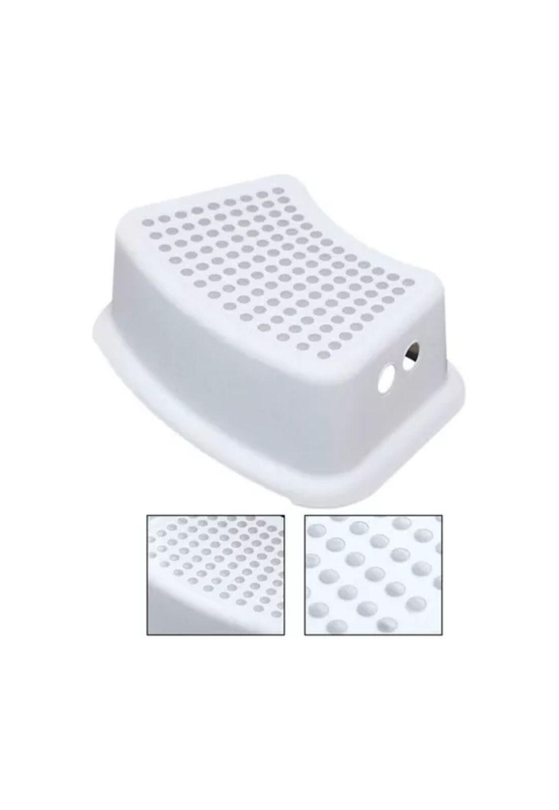 Piso alzador de baño para niños, color blanco-2