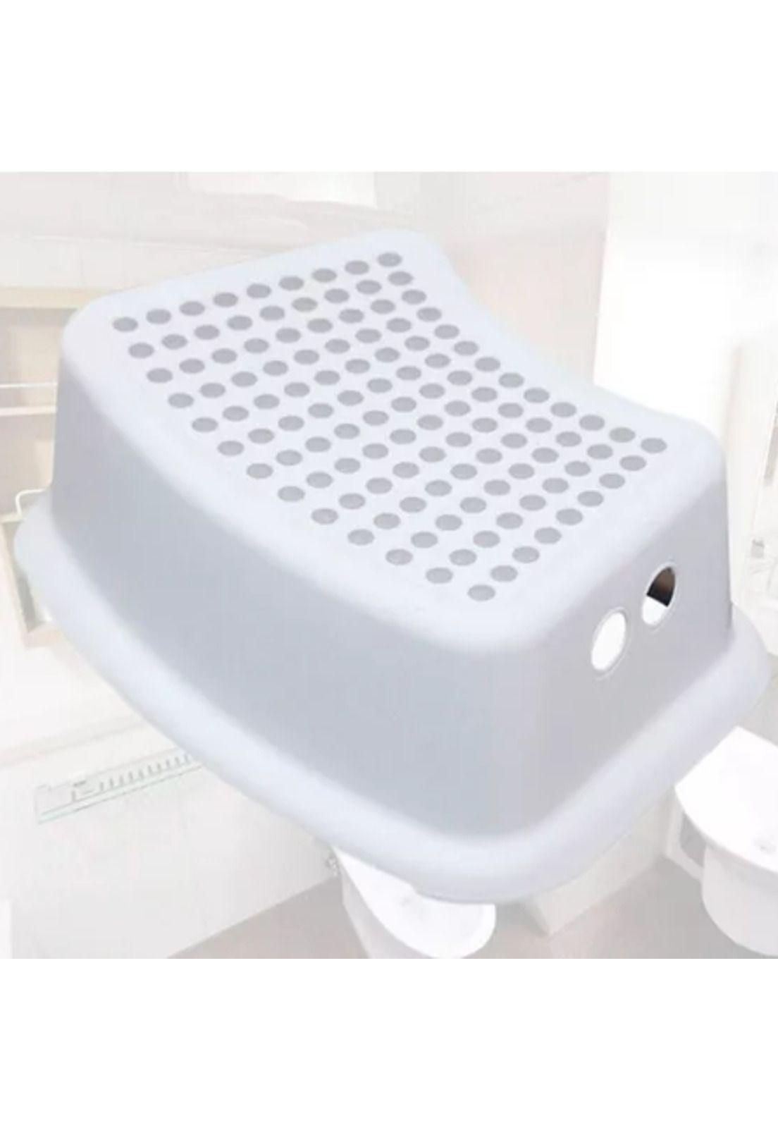 Piso alzador de baño para niños, color blanco-4