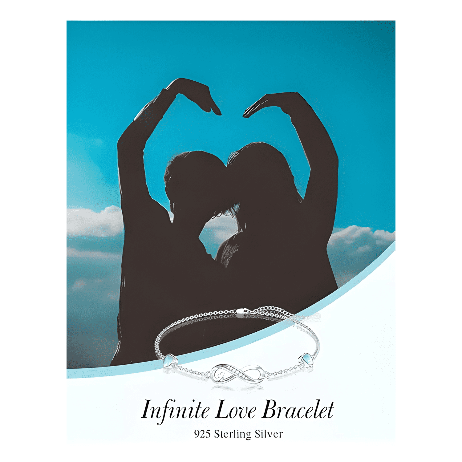 Pulsera infinito plata 925 piedra premium joyería fina mujer-3