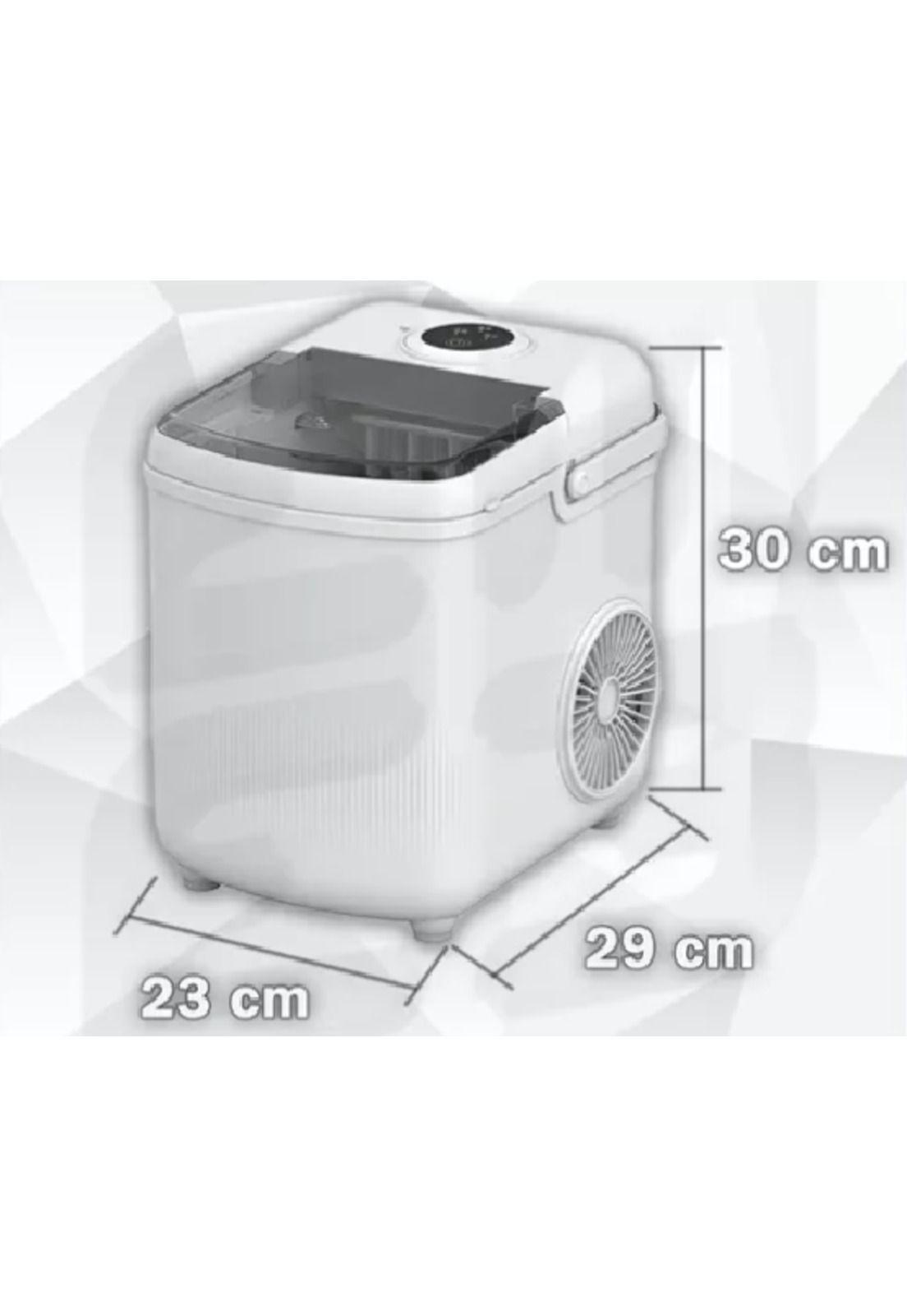 Máquina para Hacer Hielo de Encimera Eléctrica Blanca-2