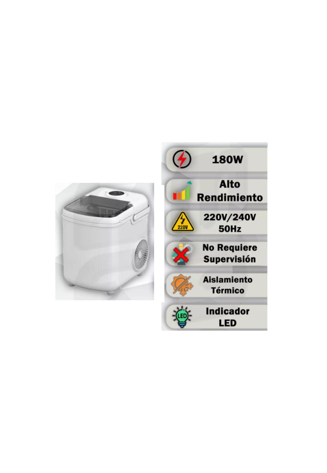 Máquina para Hacer Hielo de Encimera Eléctrica Blanca-3
