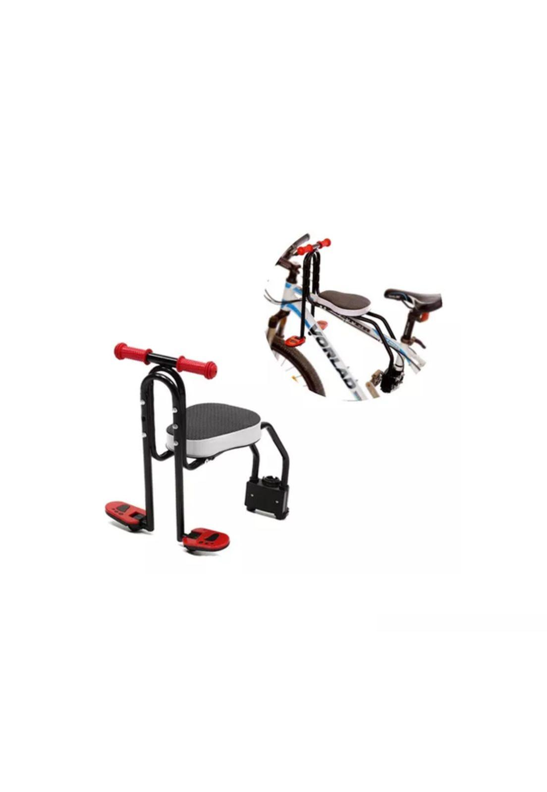 Silla soporte asiento delantero niños porta bebé bicicleta rojo-2