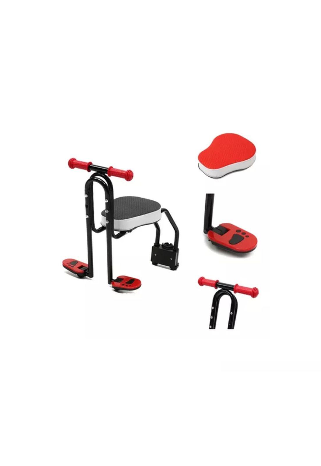 Silla soporte asiento delantero niños porta bebé bicicleta rojo-3