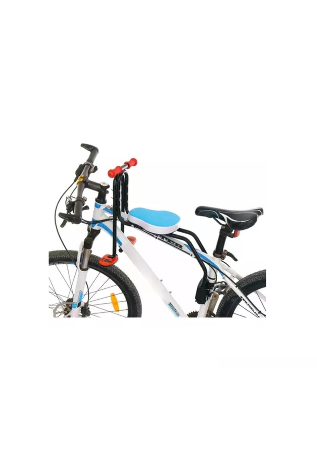 Silla soporte asiento delantero niños porta bebé bicicleta rojo-4