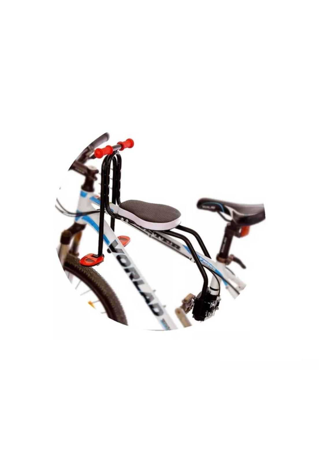 Silla soporte asiento delantero niños porta bebé bicicleta rojo-5