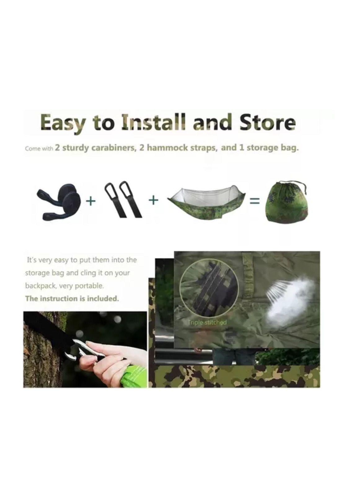 Colgante para acampar al aire libre con mosquitera-4
