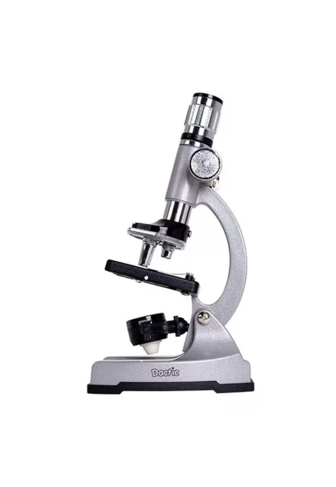 Microscopio 1200x con accesorios, color plateado-2