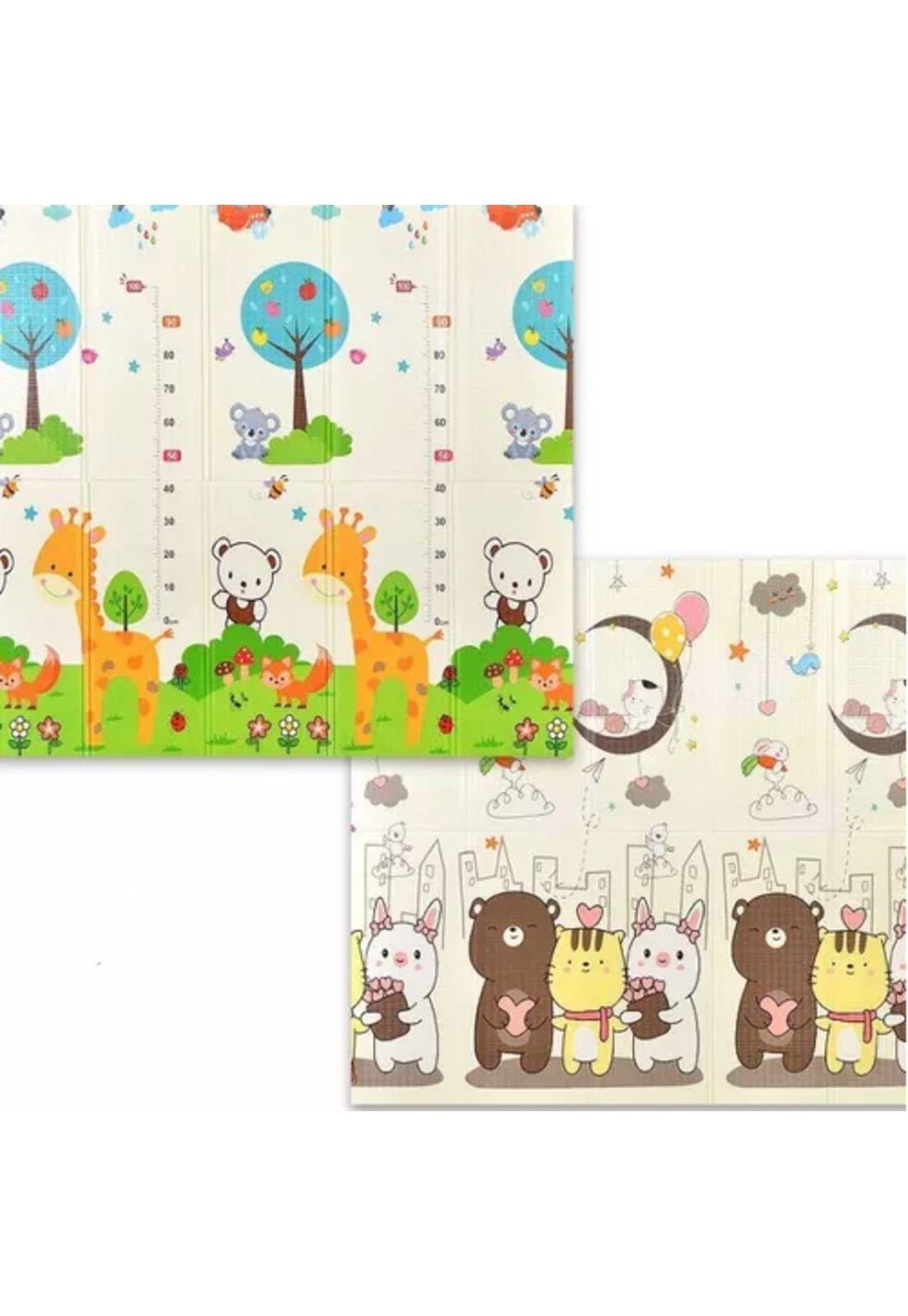 Alfombra antigolpes impermeable para niños, plegable, 180x150 cm-3