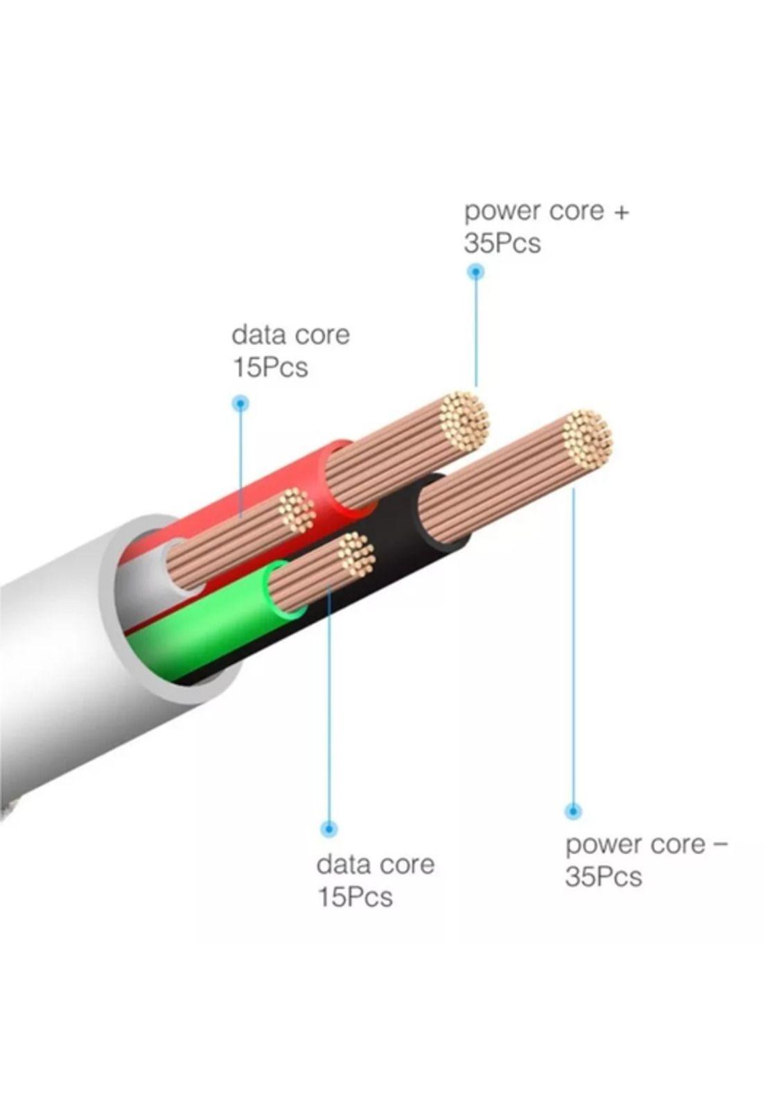 Cable carga y datos compatible iPhone lightning 2m 1 hora blanco-3