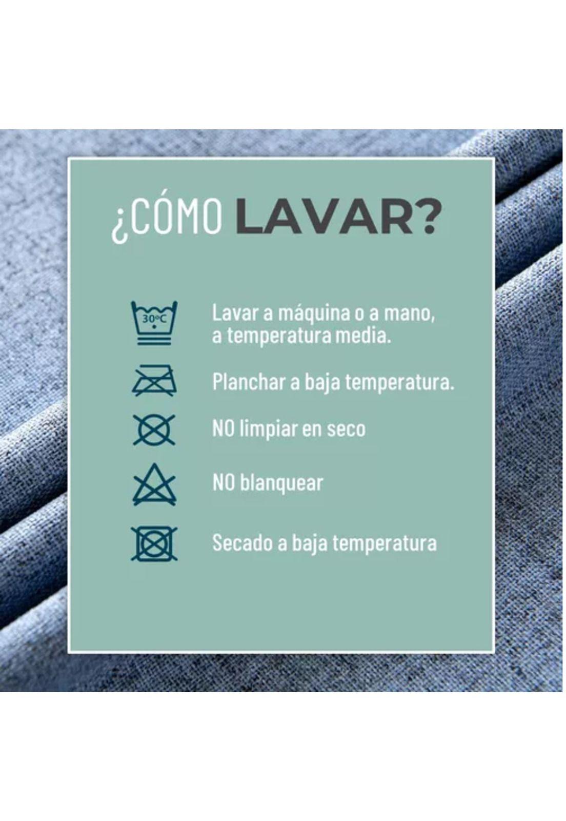 Cortina Blackout 100% 2 Paños 140x220cm Textura Lino Denim-6