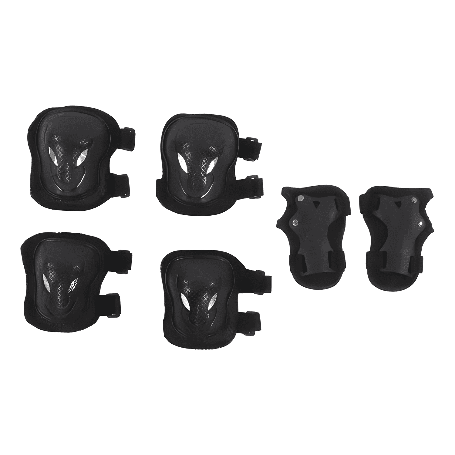 Set protección niños rodilleras coderas muñequeras negro-3