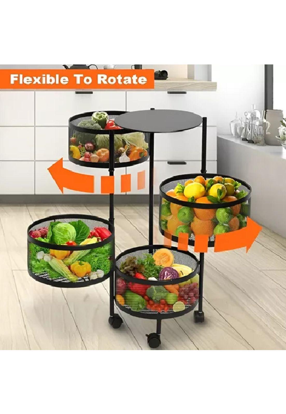 Carro Organizador Ruedas Verduras 4 Niveles-3