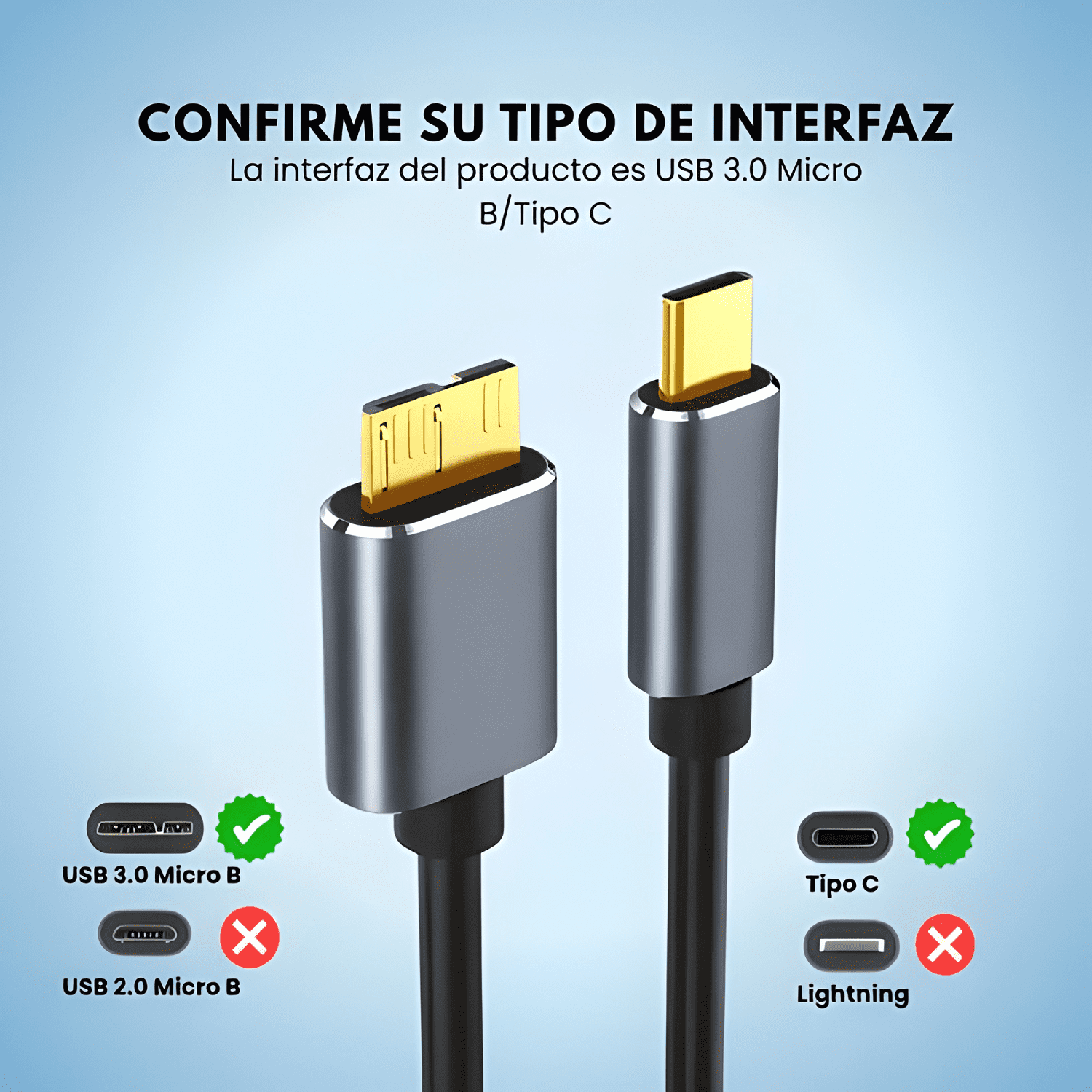 Cable robotsky USB tipo c a micro b 1m alta velocidad-4