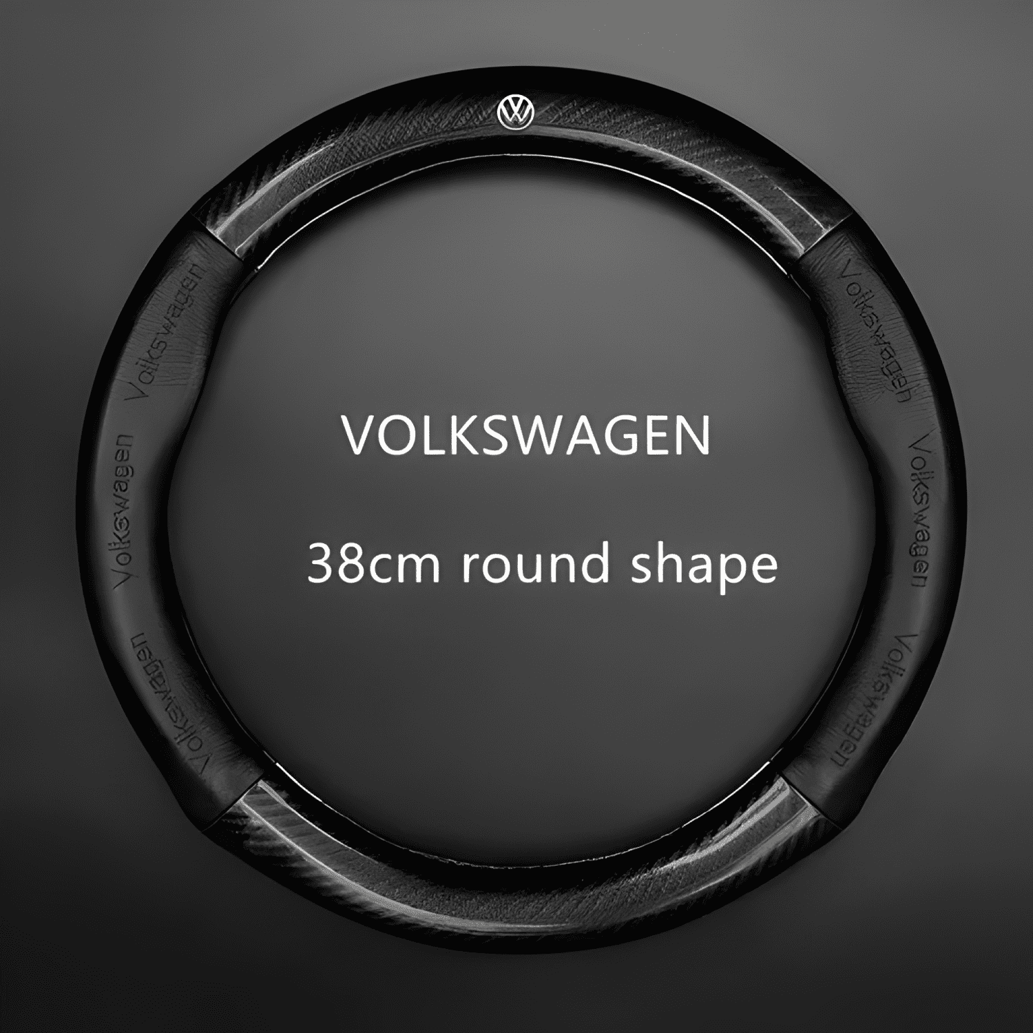Funda de Volante de Fibra de Carbono de 38 Cm con Forma Plus-1