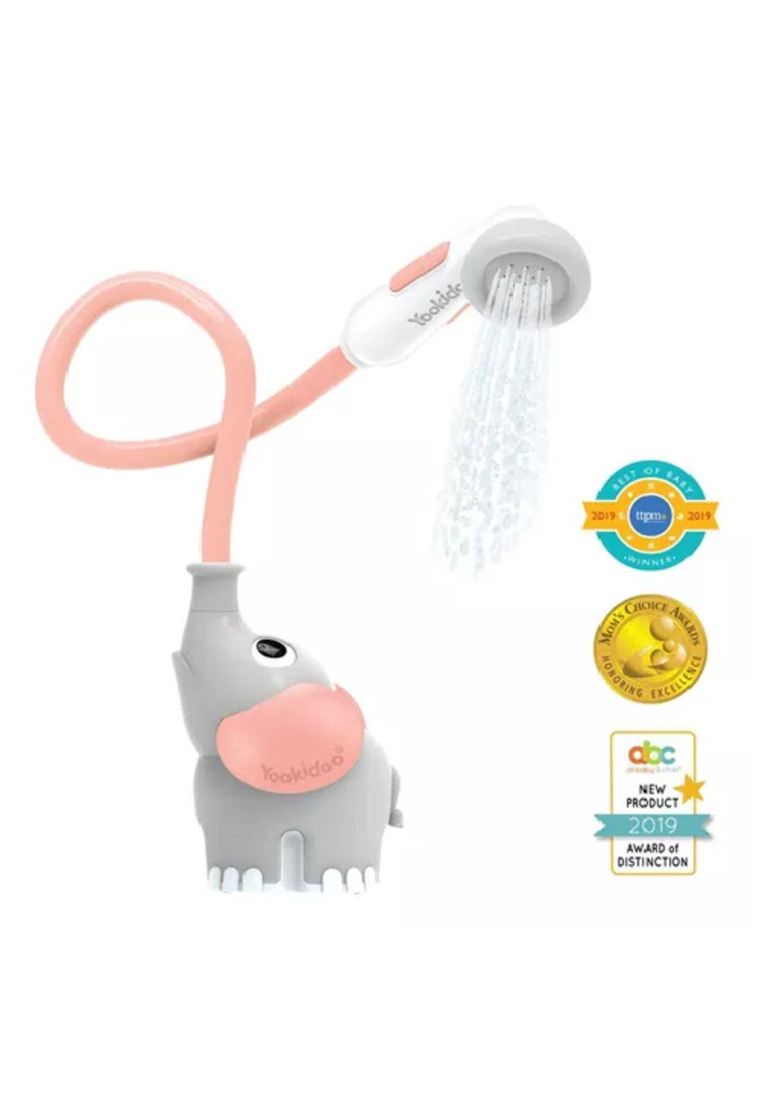 Elefante ducha interactivo, rosado, para bebé, bañera Yookidoo-7