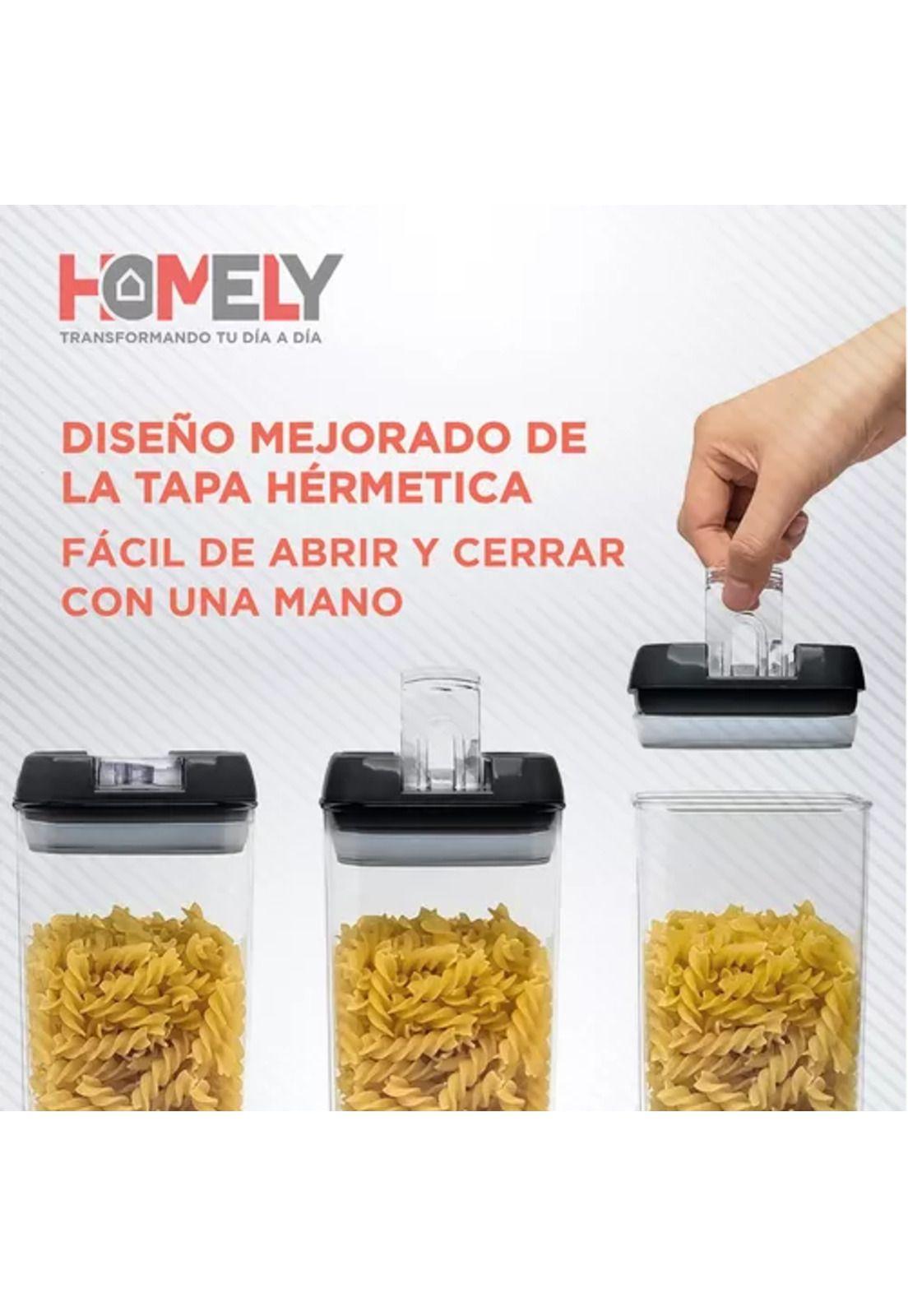 Frascos conserveros, contenedores herméticos, pack de 7, color blanco-4