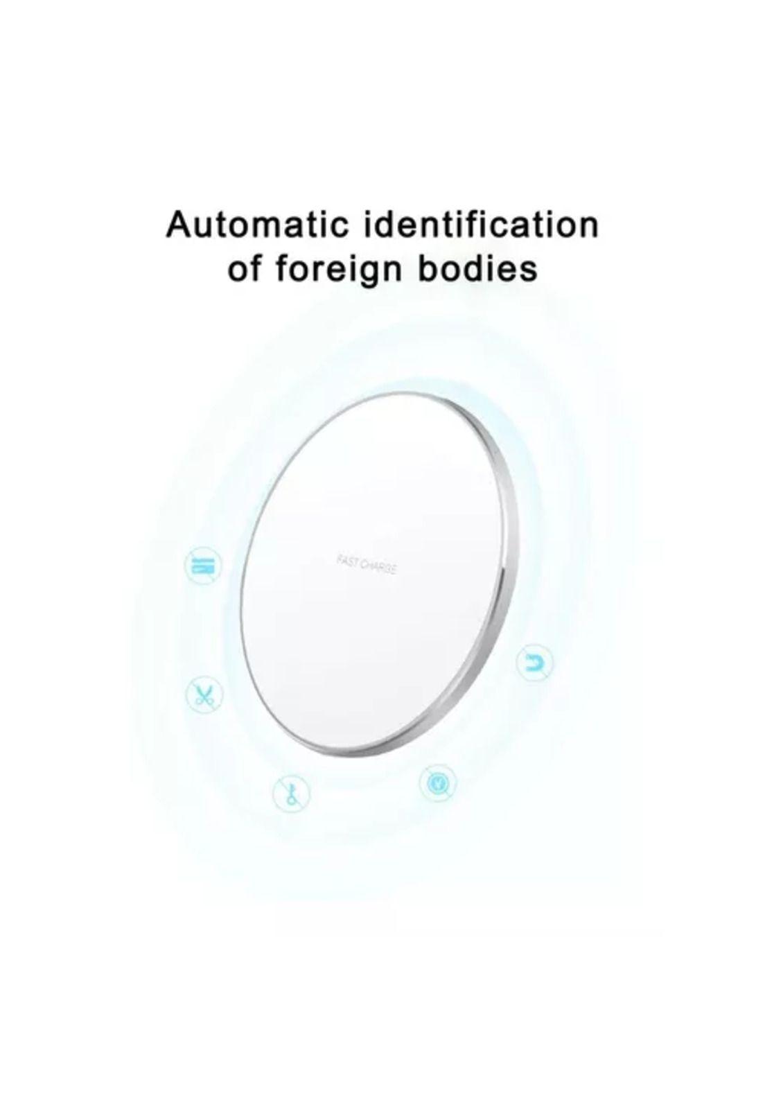 Cargador inalámbrico 15W carga rápida con cable ultraligero blanco-3