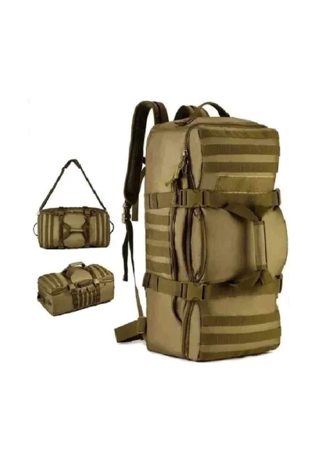 Bolso mochila táctico militar Molle 60L color café-1