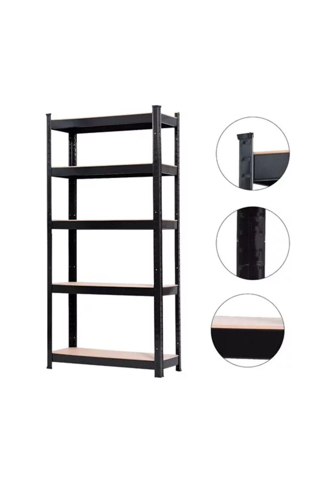 Estanterías Metálicas Rack Metálico Repisas Negro 180x90x40-3