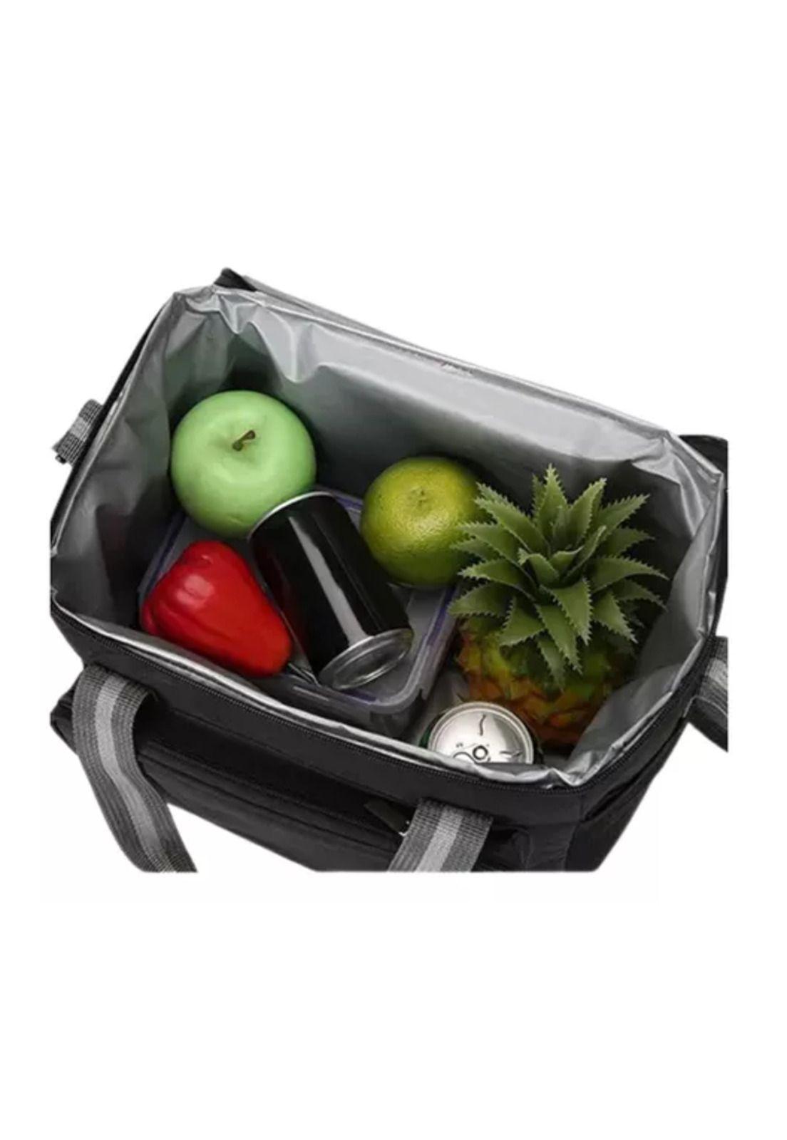Bolso lonchera térmica para almuerzo color gris-2