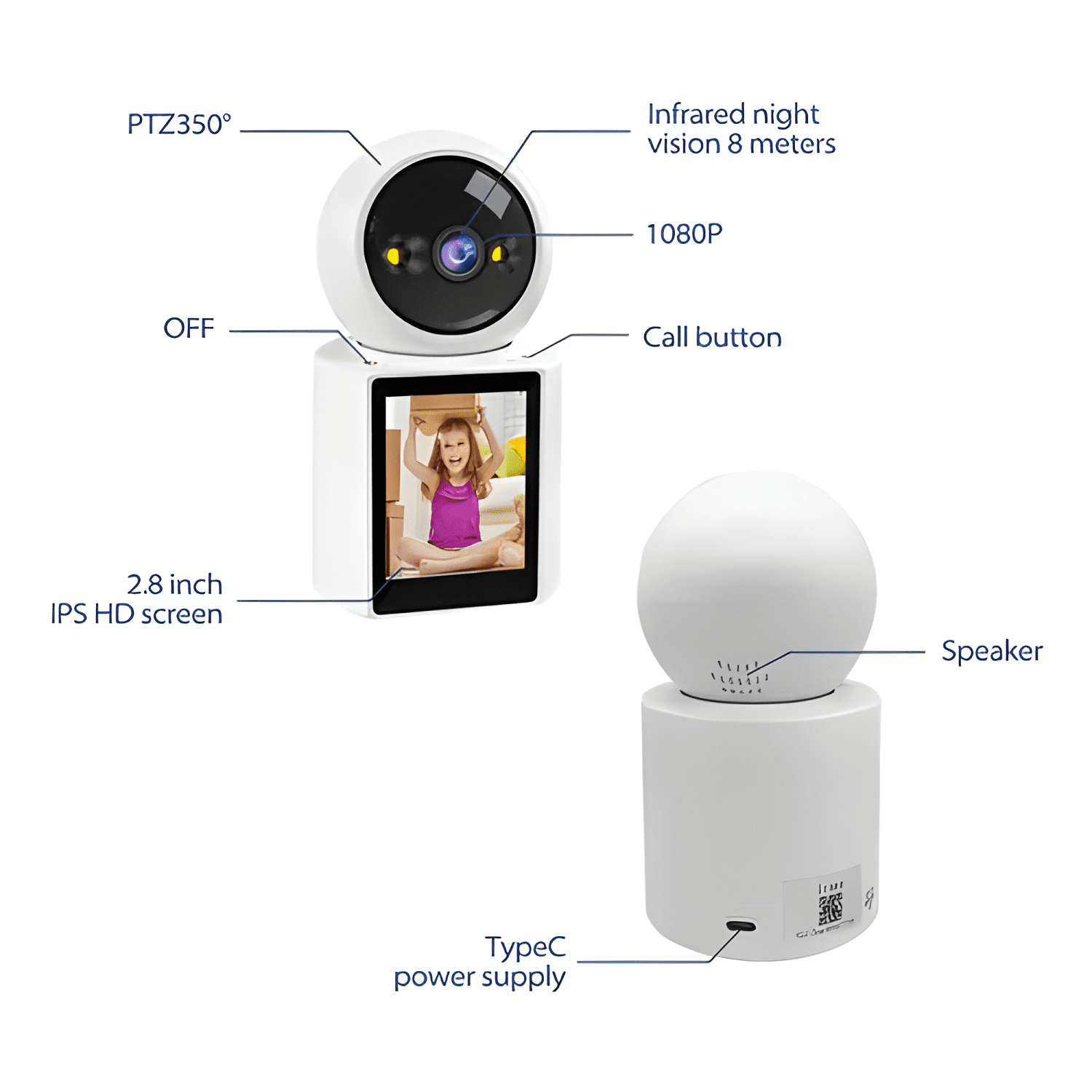 Cámaras de Seguridad Wifi Videollamada 1080p-3
