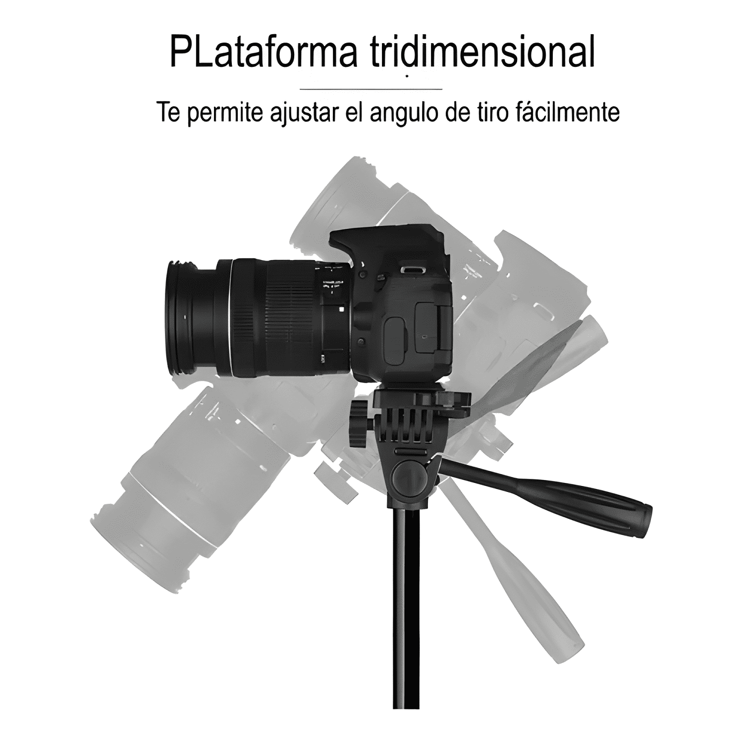 Trípode para Cámara Profesional y Celular con Negro-2