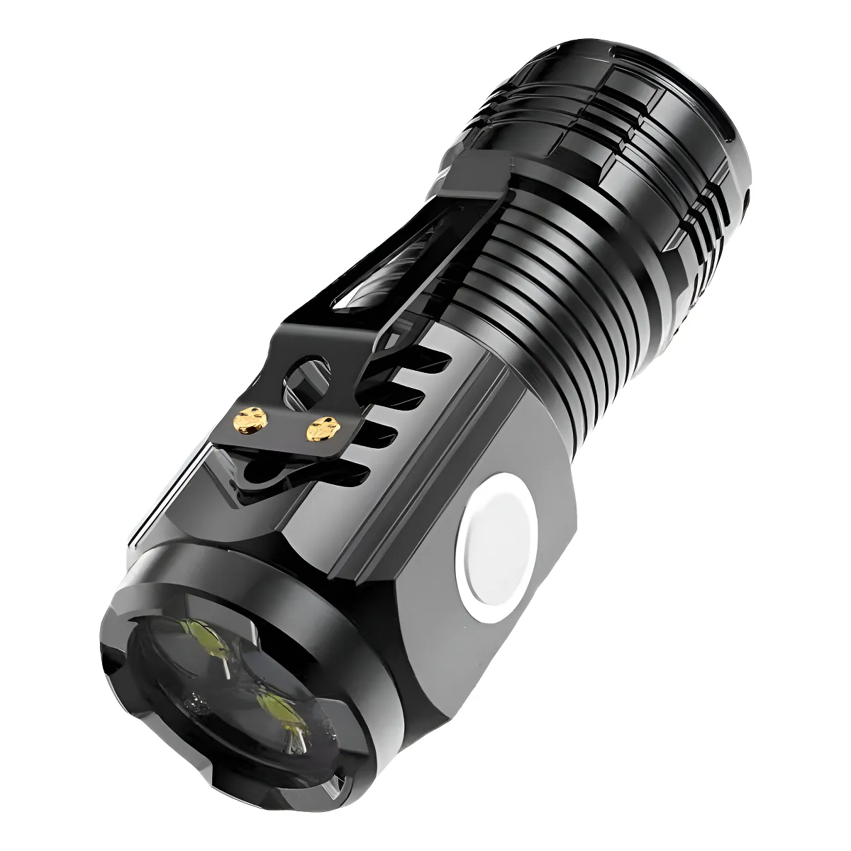 Linterna Tactica Recargable De Larga Distancia Led Negro-0