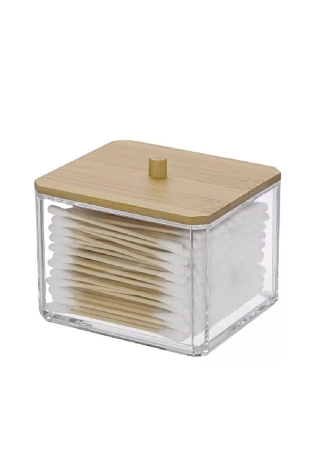 Caja organizador cosméticos acrílico con tapa transparente-2