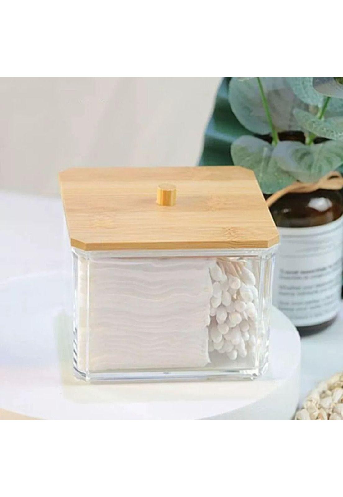 Caja organizador cosméticos acrílico con tapa transparente-3