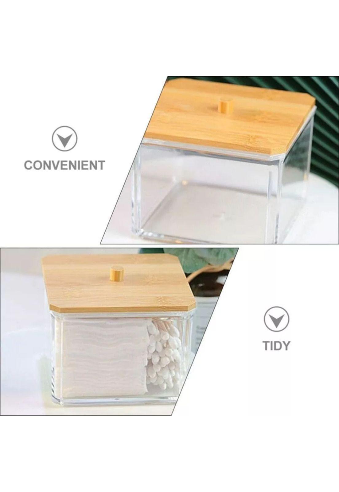 Caja organizador cosméticos acrílico con tapa transparente-5