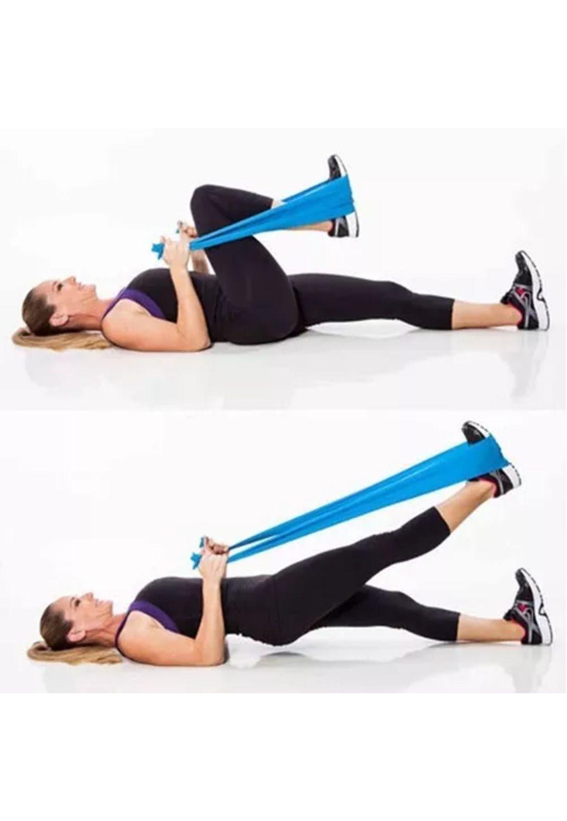 Banda elástica para ejercicios de yoga, resistencia, 5 piezas con bolso de transporte-3
