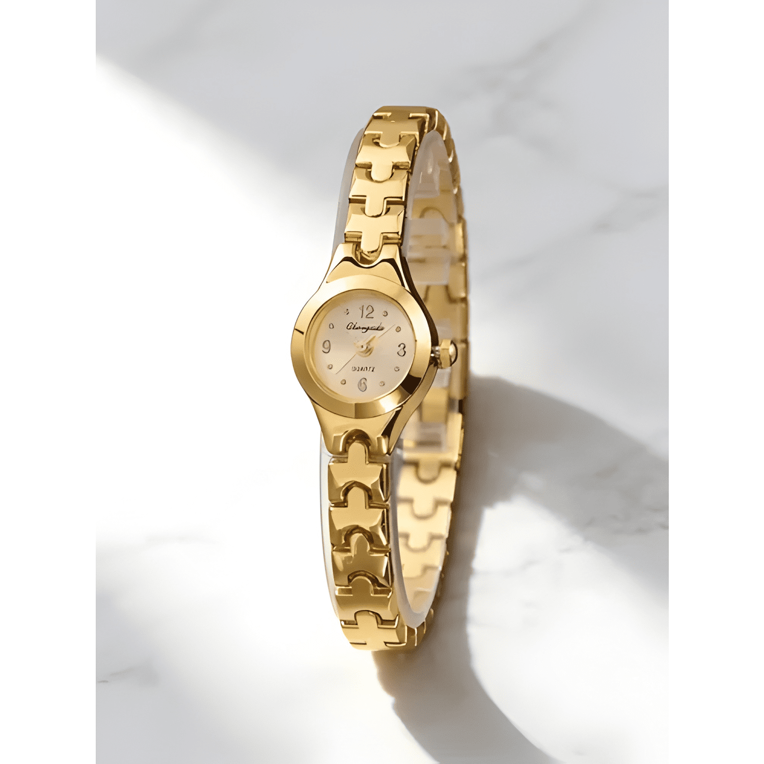 Pieza elegante y delicado para mujer versátil pequeño Dorado-2