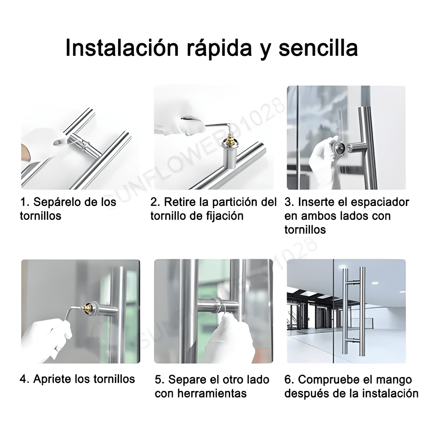 Manija tirador para puerta de acero inoxidable 100 cm #9-3