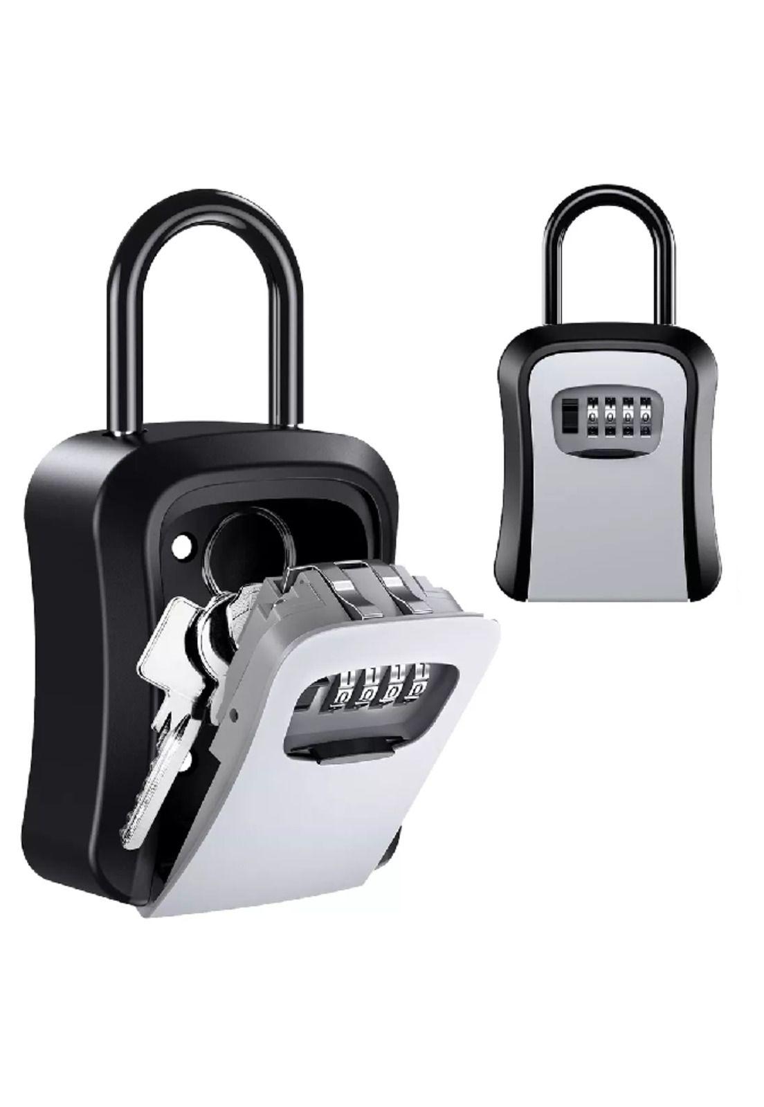 Caja seguridad porta llave candado clave color gris-3