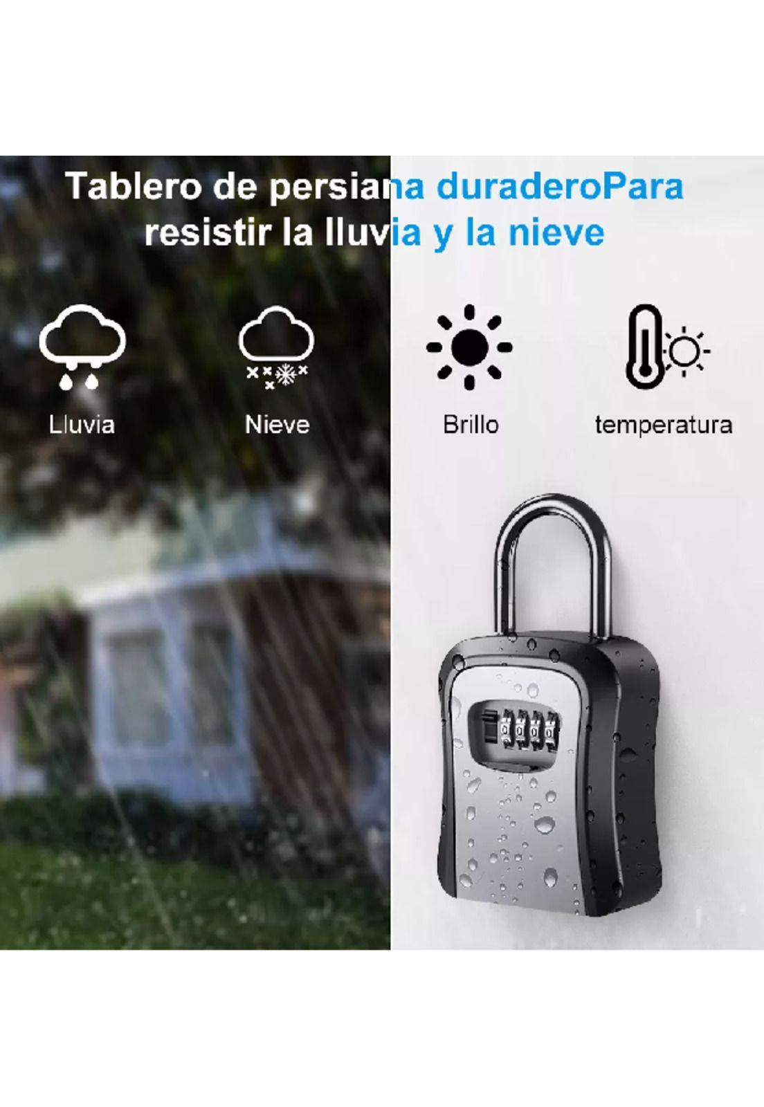 Caja seguridad porta llave candado clave color gris-5