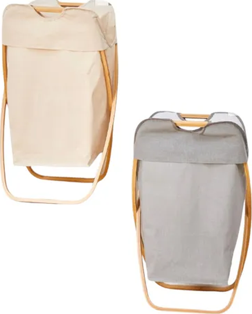 Canasto ropa con estructura madera plegable-0
