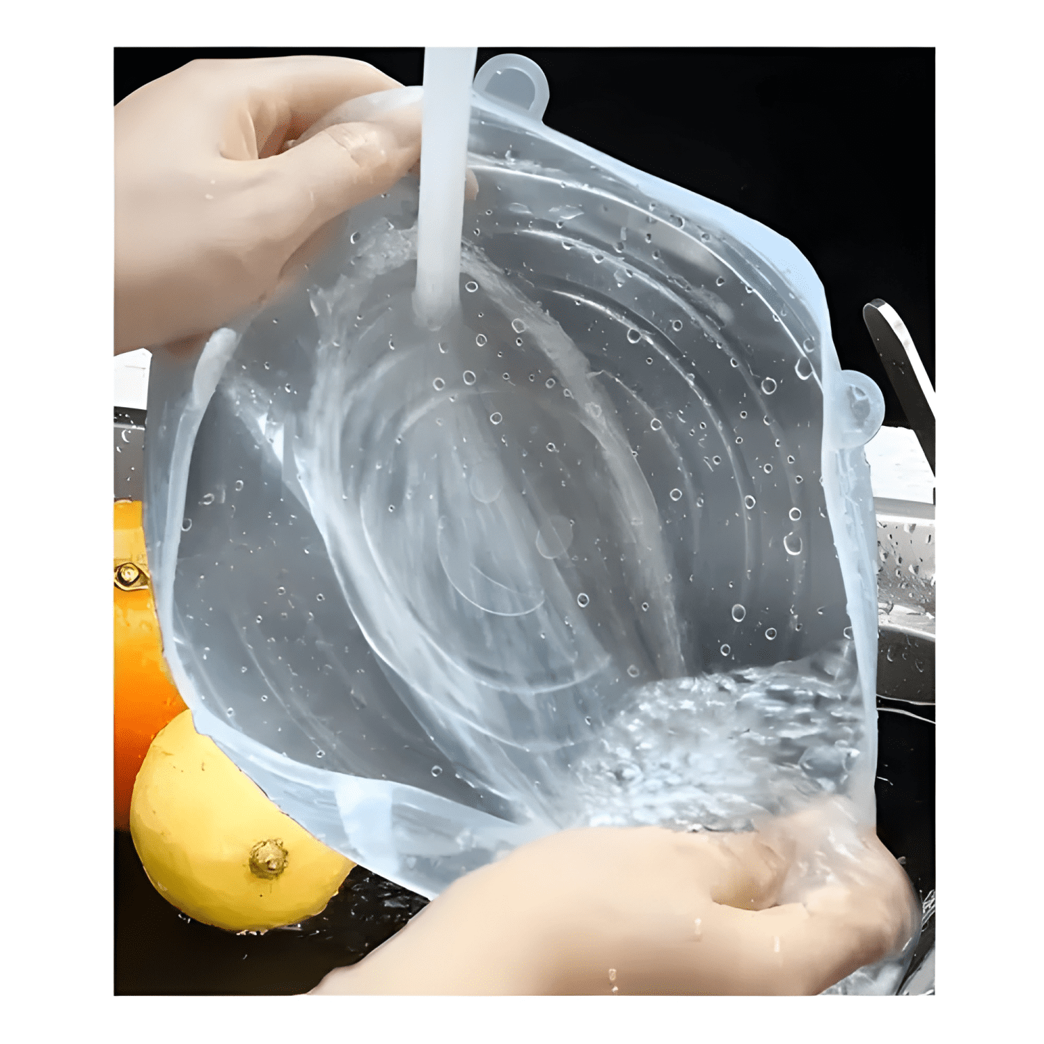 Contenedor hermético organizador nevera 6u, transparente-2