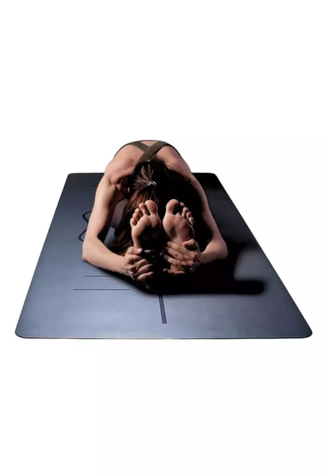 Mat de yoga, 8 mm, eco, con guías, doble, con bolso y correa-4