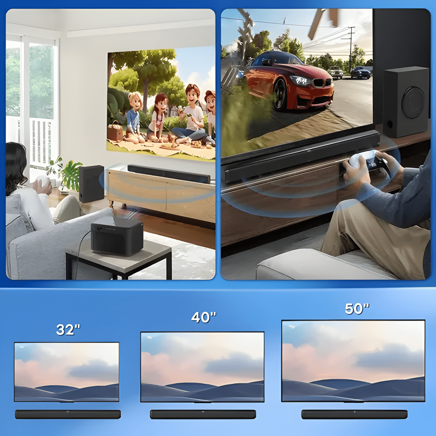 Barra de sonido 2 1 canales con subwoofer 140w home theatre-4