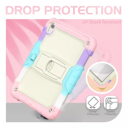 Mica y funda para iPad 10ª generación 109 color rosa protector-3