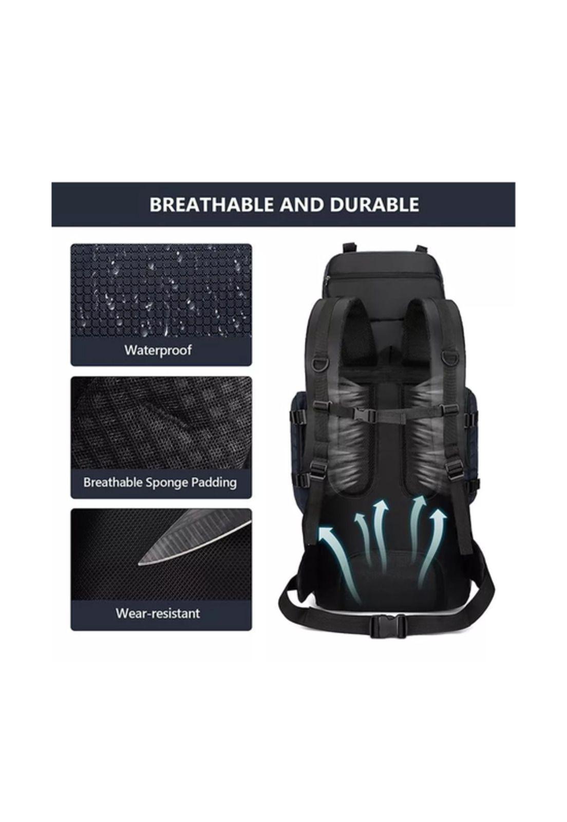 Mochila 90L camping outdoor trekking color azul oscuro-3
