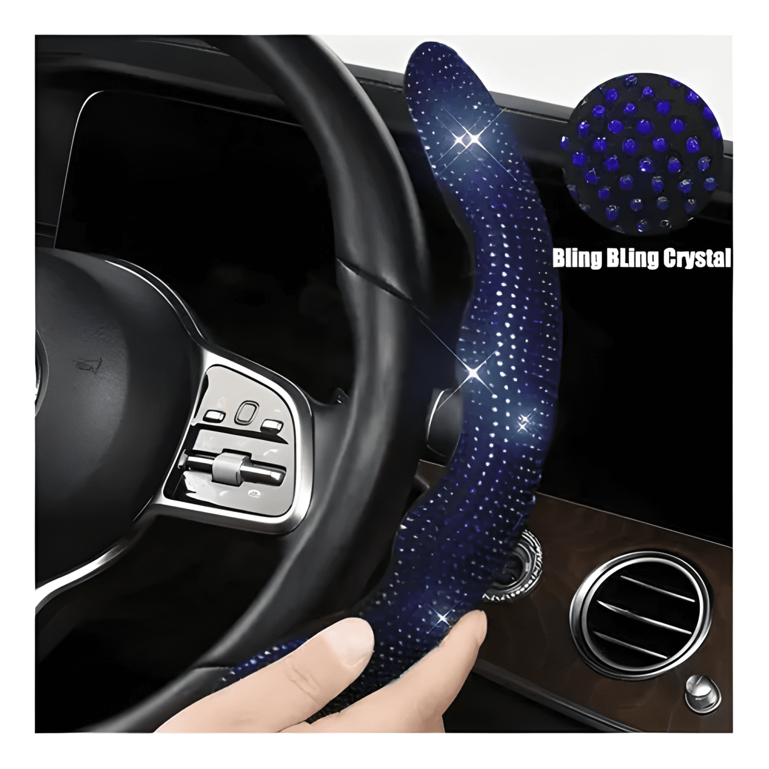 Funda Cubre Volante Diamante para Auto-2