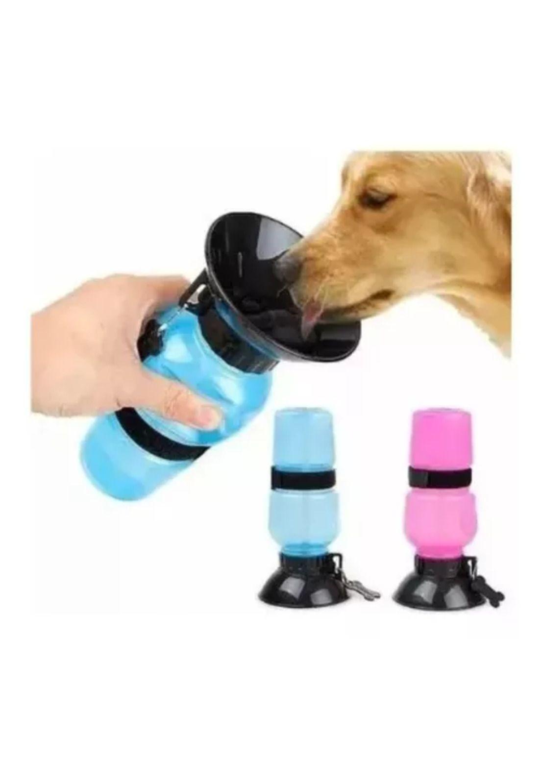 Botella de agua para mascotas, 500 ml, color azul-3
