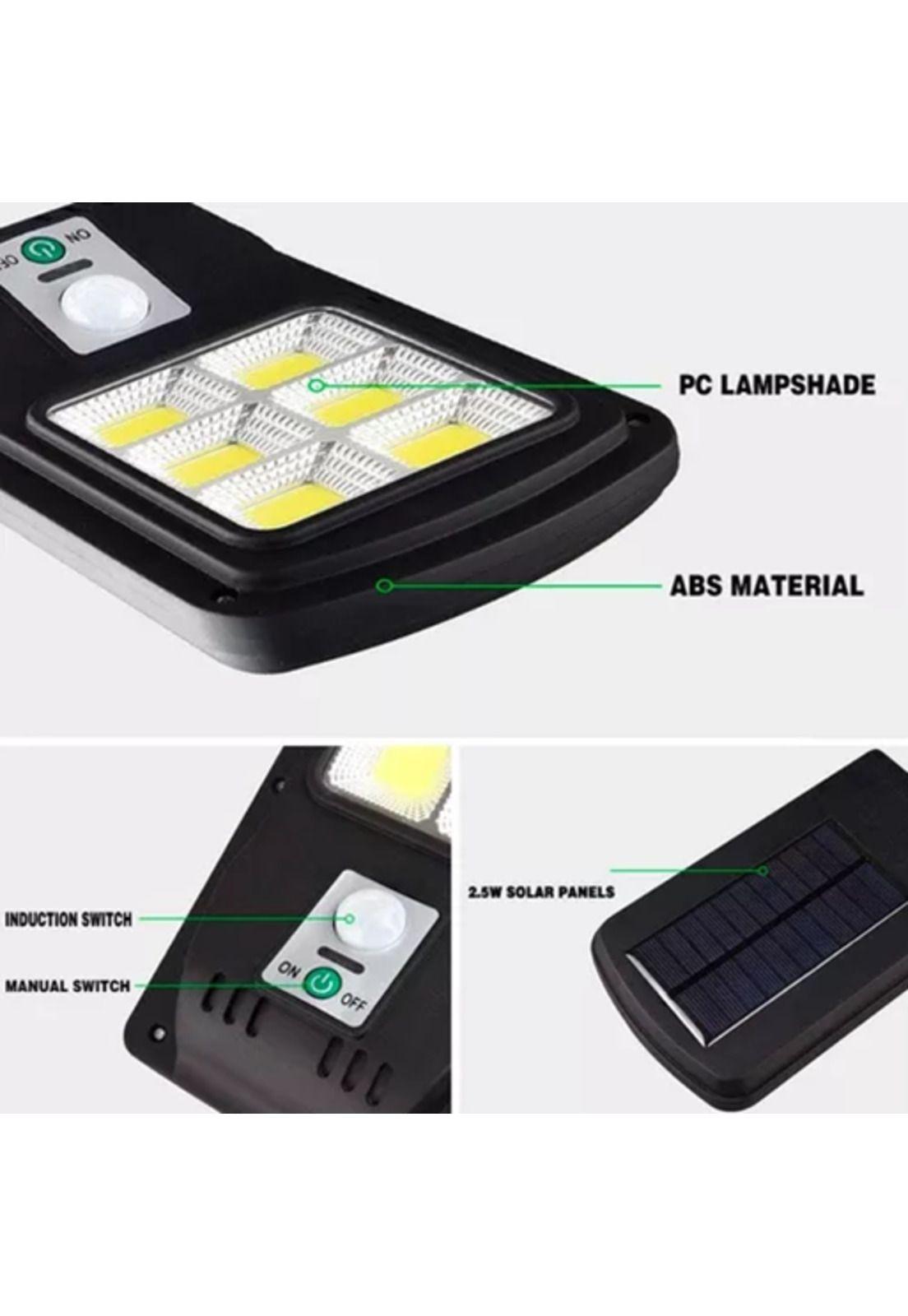 Pack 4 foco solar led exterior con sensor de movimiento negro-4